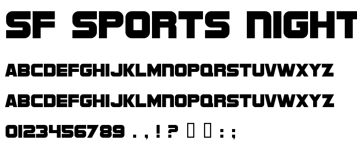 SF Sports Night NS Upright font